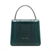 Bvlgari Serpenti Python Embossing 2 Way Handbag Dark green Mirror 2