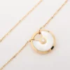 Cartier Amulette de Cartier shells diamond Necklace 750(YG) 10.2g SM3