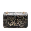 Chanel 2.55 Moc croc Single flap Double chain bag Black Gold Metal fittings 283529322