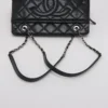 Chanel Coco Mark Caviarskin Chain tote bag Black Silver 5