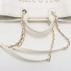 Chanel Deauville GM canvas Chain tote bag White Gold Metal fittings JAJ4387L5