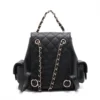 Chanel Matelasse Caviarskin Chain backpack Black Gold Metal fittings HE20C9672