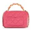 Chanel Matelasse Leather 2way shoulder bag Pink Gold2