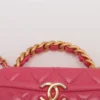 Chanel Matelasse Leather 2way shoulder bag Pink Gold6