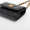 Chanel Matelasse Leather Chain shoulder bag Black Gold 3