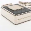 Chanel Matelasse Plastic×leather Chain shoulder bag Black × White Gold Metal fittings PTUEJ9384