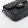 Chanel Mini Mini Matelasse Caviar Skin Chain Shoulder Bag Black4