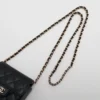 Chanel Mini Mini Matelasse Caviar Skin Chain Shoulder Bag Black5