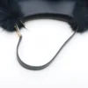 Fendi Auroc Fur × Leather Shoulder bag Navy blue 8BS06805