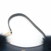 Fendi Auroc Fur × Leather Shoulder bag Navy blue 8BS06806