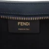 Fendi Auroc Fur × Leather Shoulder bag Navy blue 8BS06808