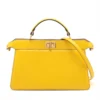 Fendi ICU EAST WEST Leather 2way handbag Yellow 8BN3231