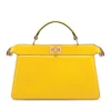 Fendi ICU EAST WEST Leather 2way handbag Yellow 8BN3232
