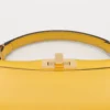 Fendi ICU EAST WEST Leather 2way handbag Yellow 8BN3236
