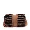 Fendi Kan I F buckets Fur x suede 2way shoulder bag Brown 8BR6002