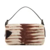Fendi Mamma Baguette Leather & Cowhide Shoulder Bag Brown2