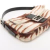 Fendi Mamma Baguette Leather & Cowhide Shoulder Bag Brown4