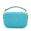 Fendi Mini Bucket ZUCCa Leather Chain shoulder bag Blue 8BS0172