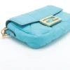Fendi Mini Bucket ZUCCa Leather Chain shoulder bag Blue 8BS0174