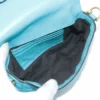 Fendi Mini Bucket ZUCCa Leather Chain shoulder bag Blue 8BS0177