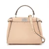 Fendi Mini Peek-a-boo Selleria Leather 2way handbag Beige 8BN2441