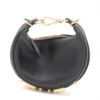 Fendi Nano FENDIGRAPHY Leather Hand bag Black 7AS0891