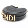 Fendi Nano FENDIGRAPHY Leather Hand bag Black 7AS0893