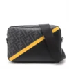 Fendi ZUCCa Cam camera case Medium PVC & leather Shoulder Bag Black 7M02861