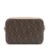 Fendi ZUCCa Cam camera case Medium PVC & leather Shoulder Bag Brown 7M02862