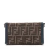 Fendi ZUCCa Canvas & leather Shoulder bag Brown 7AS1392