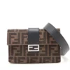 Fendi ZUCCa Canvas & leather Shoulder bag Brown 7M02951