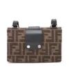 Fendi ZUCCa Canvas & leather Shoulder bag Brown 7M02952