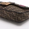 Fendi ZUCCa Mamma Baguette Canvas & Leather 2 Way Shoulder Bag Brown 8BR771 Slightly powdery3