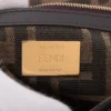 Fendi ZUCCa Mamma Baguette Canvas & Leather 2 Way Shoulder Bag Brown 8BR771 Slightly powdery7