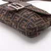 Fendi ZUCCa Mamma Baguette Canvas & Leather Shoulder Bag Brown Rank ＡＢ3