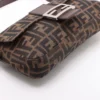 Fendi ZUCCa Mamma Baguette Canvas & Leather Shoulder Bag Brown Rank ＡＢ4