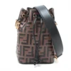 Fendi ZUCCa Mon Tresor Mini Leather 2way shoulder bag Brown 8BS0101