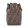 Fendi ZUCCa Mon Tresor Mini Leather 2way shoulder bag Brown 8BS0102