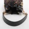 Fendi ZUCCa Mon Tresor Mini Nylon & Leather 2way shoulder bag Black × Brown 8BS010 4