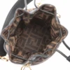 Fendi ZUCCa Mon Tresor Mini Nylon & Leather 2way shoulder bag Black × Brown 8BS010 6
