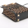 Fendi Zucchino Sunshine Shopper small Straw & leather 2way handbag Brown x black 8BS0514