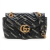 Gucci x Balenciaga GG Marmont Leather Chain shoulder bag Black 4434971
