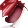 Hermes Kelly 32 Box calf Maron Foncé x Rouge Ash x Brick Gold Metal fittings □C 199907