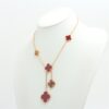 Van Cleef & Arpels Magic Alhambra 6P Carnelian Tigar eye Necklace1