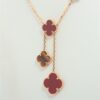 Van Cleef & Arpels Magic Alhambra 6P Carnelian Tigar eye Necklace3