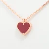 Van Cleef & Arpels Sweet Alhambra hearts Carnelian Necklace 1
