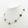 Van Cleef & Arpels Vintage Alhambra 10P Malachite Necklace 1