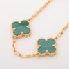 Van Cleef & Arpels Vintage Alhambra 10P Malachite Necklace 2