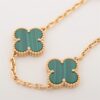 Van Cleef & Arpels Vintage Alhambra 10P Malachite Necklace 3