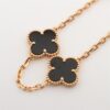 Van Cleef & Arpels Vintage Alhambra 10P Onyx Necklace 2